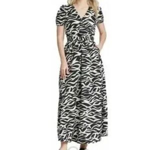Who What Wear Monochrome Patterned Dress xlg